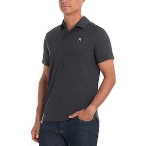 HURLEY MEN'S ULTRA SOFT STRECH MOISTURE WICKING PERFORMANCE POLO SHIRT